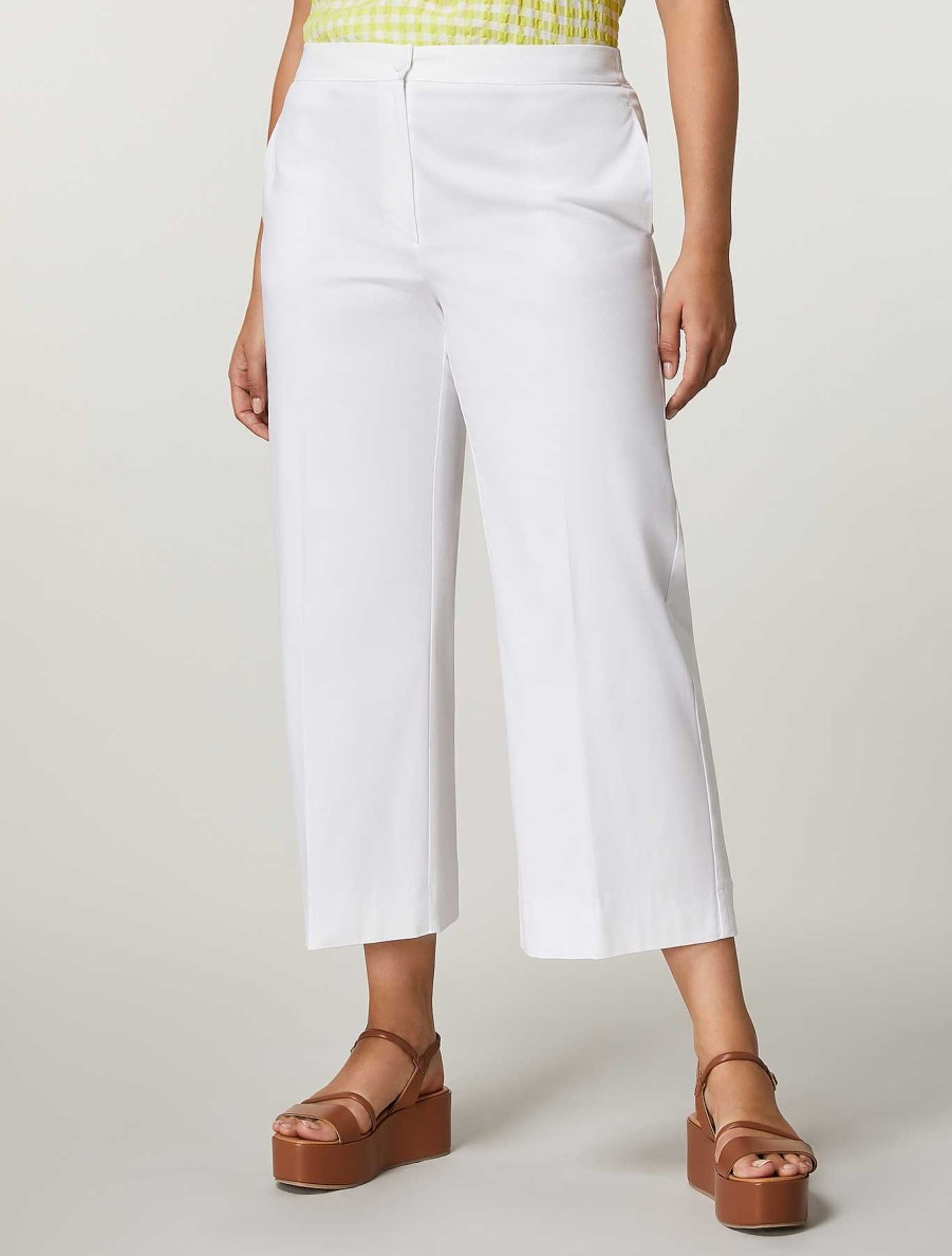 Trousers | Marina Rinaldi Cotton Gabardine Trousers