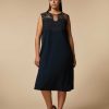 Formal Dresses | Marina Rinaldi Embroidered Crepe Dress