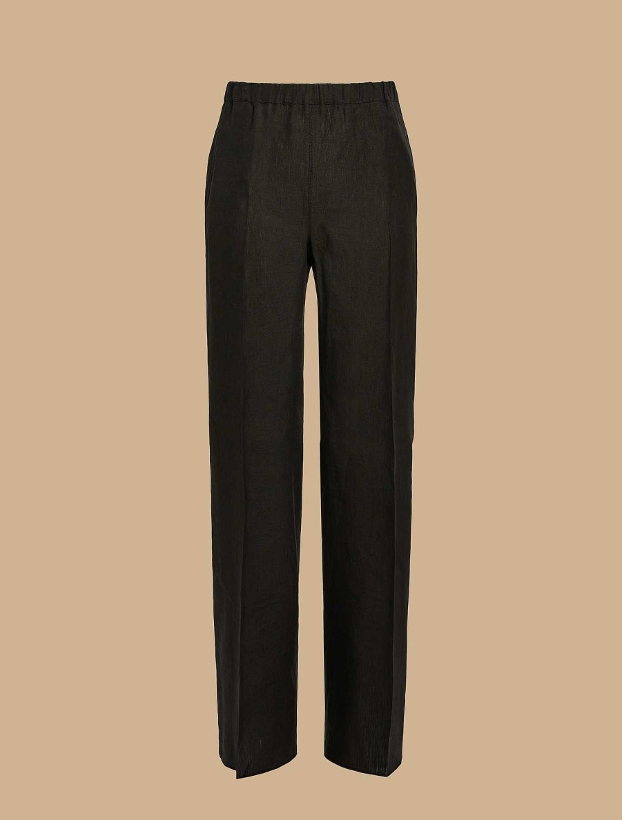 Trousers | Marina Rinaldi Lightweight Linen Trousers