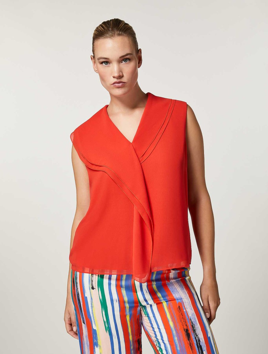 Blouses & Shirts | Marina Rinaldi Georgette Top