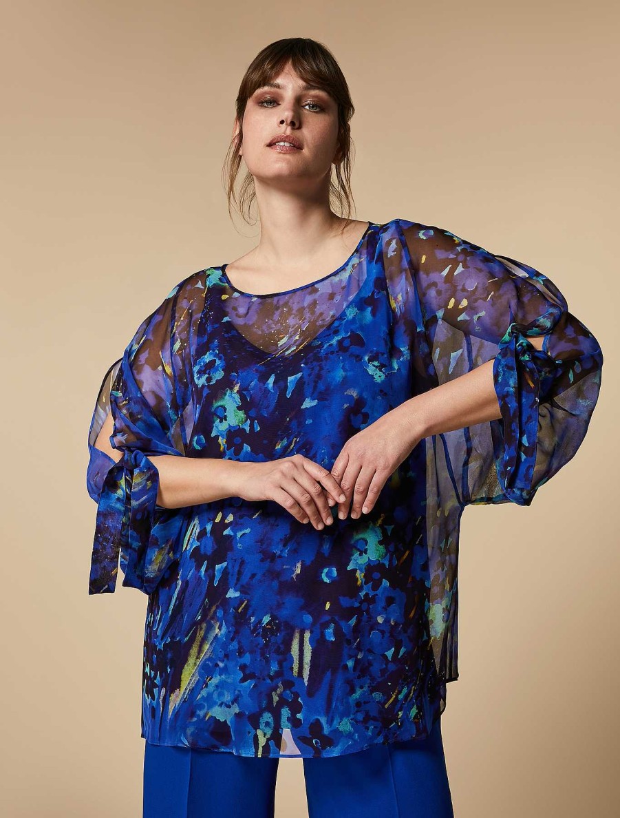 Formalwear | Marina Rinaldi Printed Georgette Blouse