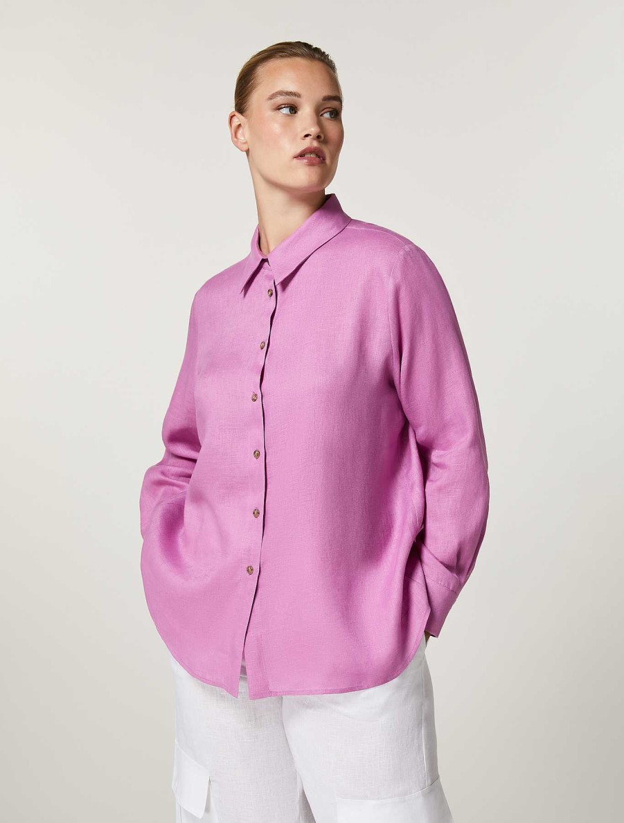 Blouses & Shirts | Marina Rinaldi Linen Canvas Shirt