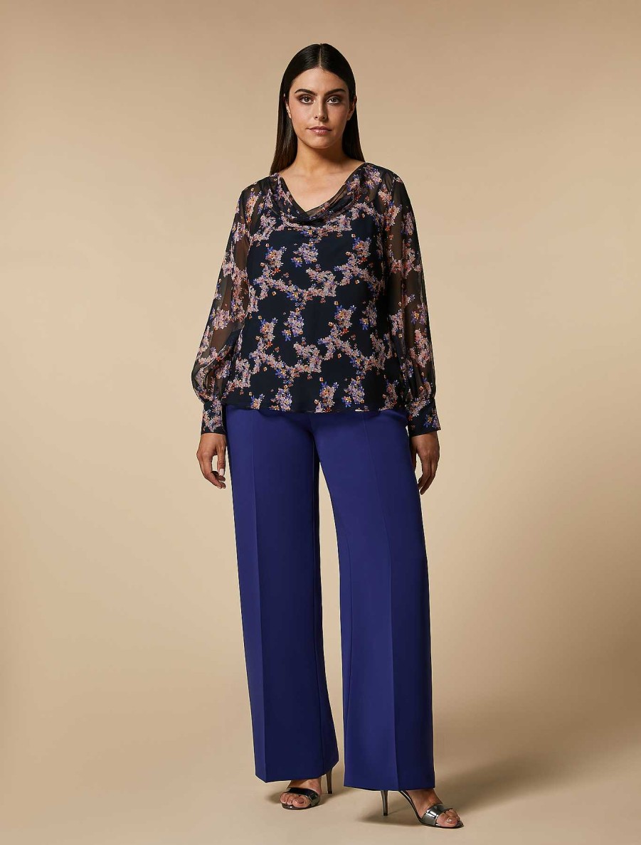 Trousers | Marina Rinaldi Triacetate Wide Trousers