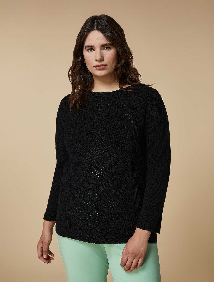 Knitwear | Marina Rinaldi Seamless Cotton Sweater