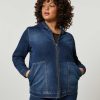 Jacket & Blazers | Marina Rinaldi Denim Fleece Jacket