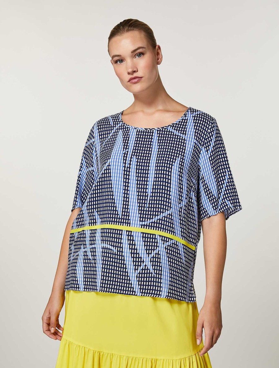 Blouses & Shirts | Marina Rinaldi Cupro And Viscose Canvas Blouse