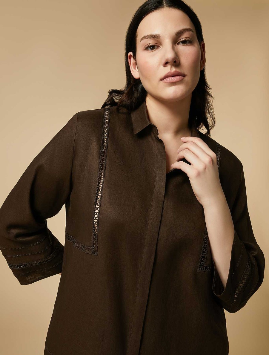 Blouses & Shirts | Marina Rinaldi Linen Shirt