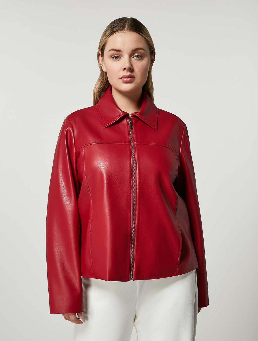 Jacket & Blazers | Marina Rinaldi Coated Jersey Jacket