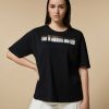 Tops & T-Shirts | Marina Rinaldi Print-Adorned Jersey T-Shirt