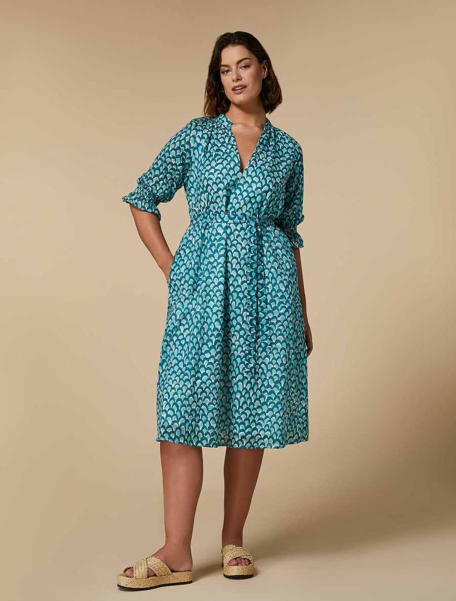 Dresses | Marina Rinaldi Cotton Voile Dress