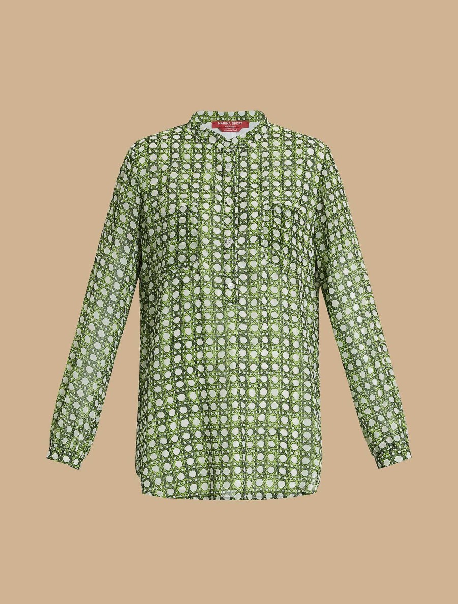 Blouses & Shirts | Marina Rinaldi Printed Georgette Shirt