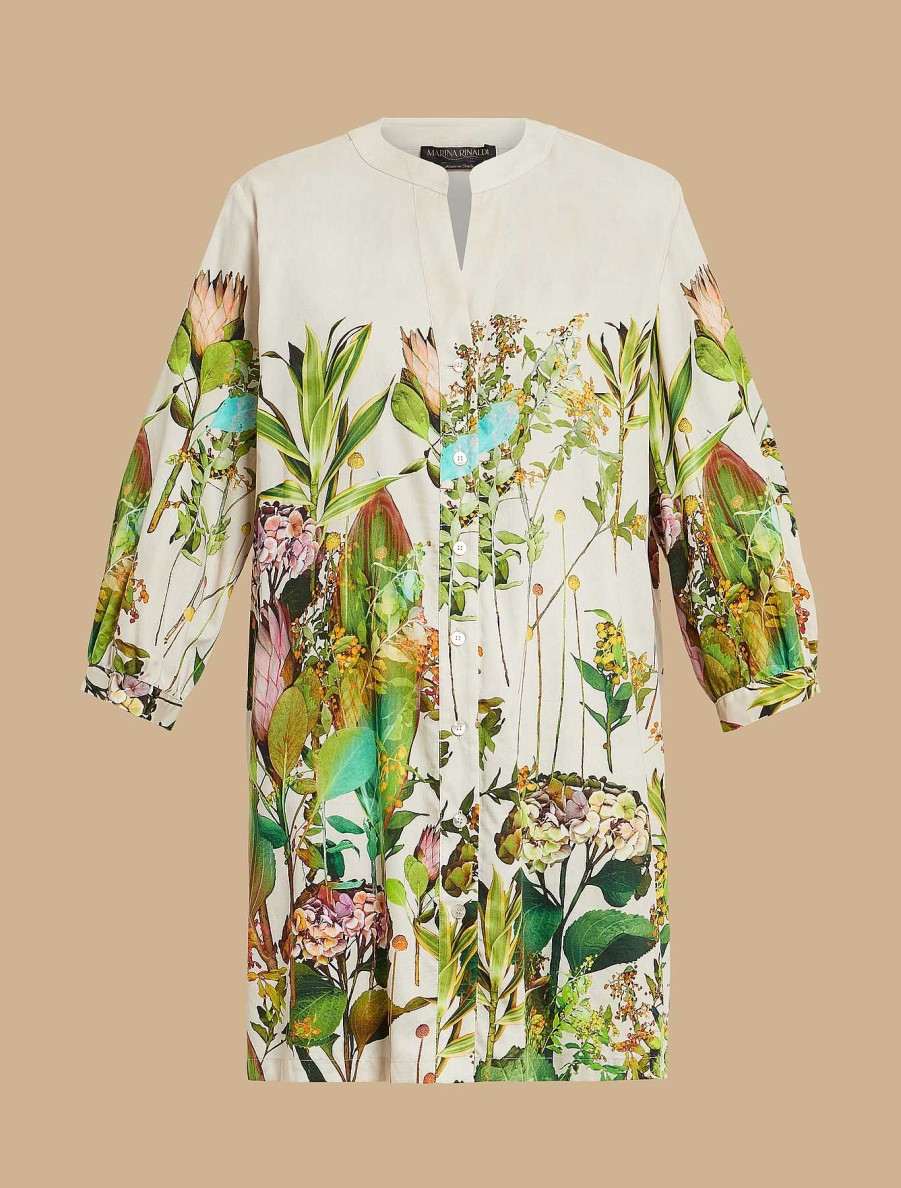 Blouses & Shirts | Marina Rinaldi Printed Satin Tunic