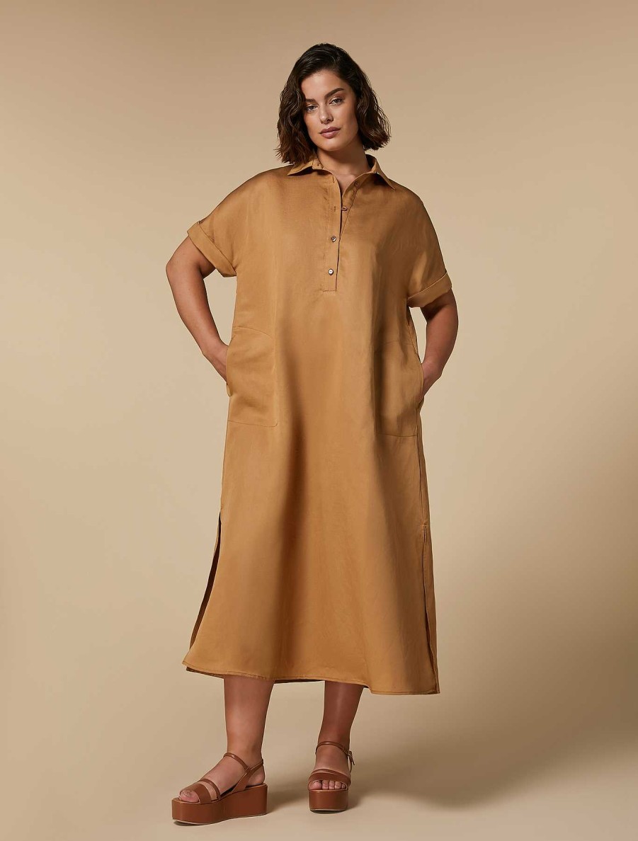 Dresses | Marina Rinaldi Long Tencel Linen Dress