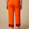 Trousers | Marina Rinaldi Jersey Trousers With Fringes