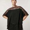 Other Accessories | Marina Rinaldi Fluid And Georgette Fabric Poncho