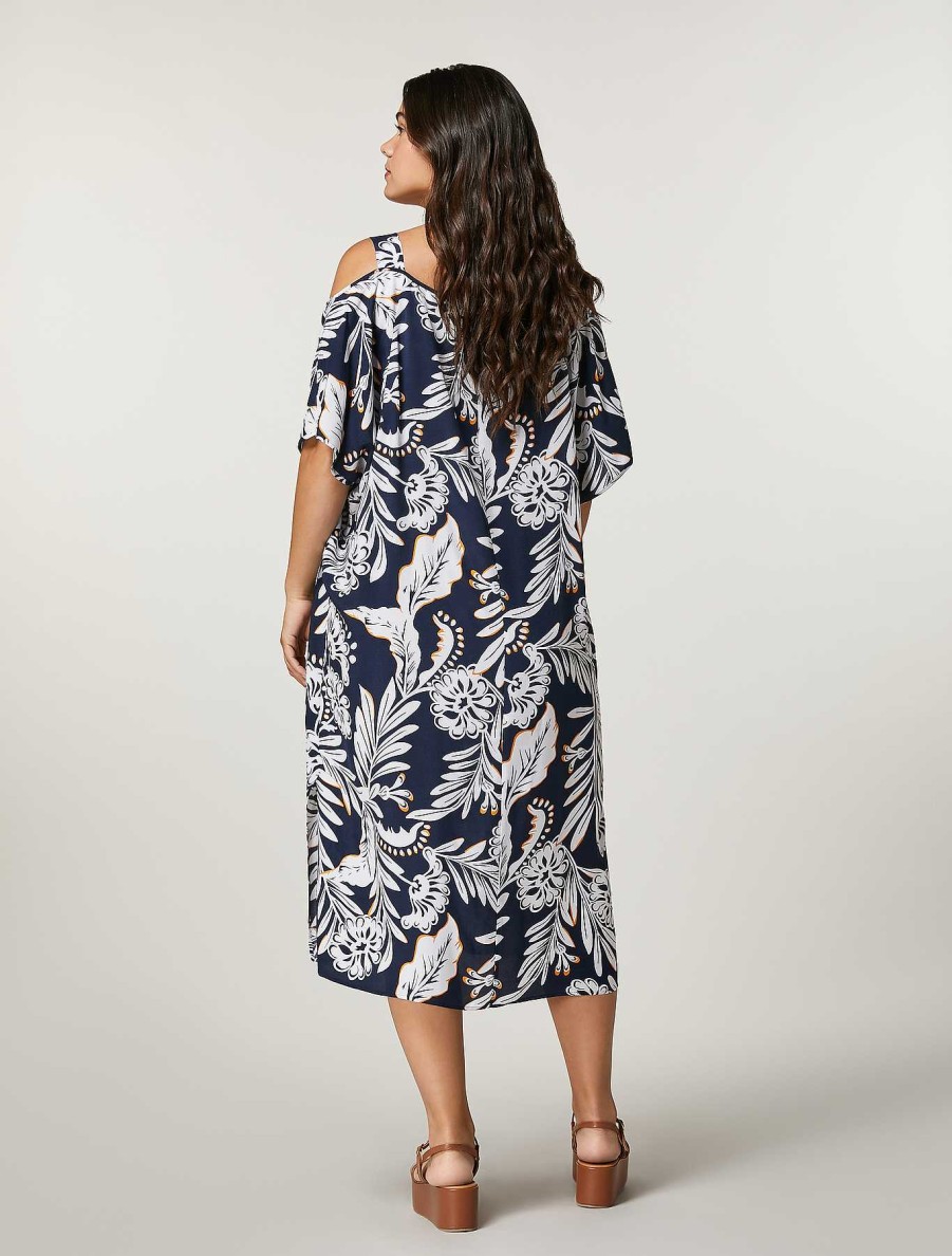 Dresses | Marina Rinaldi Printed Viscose Dress