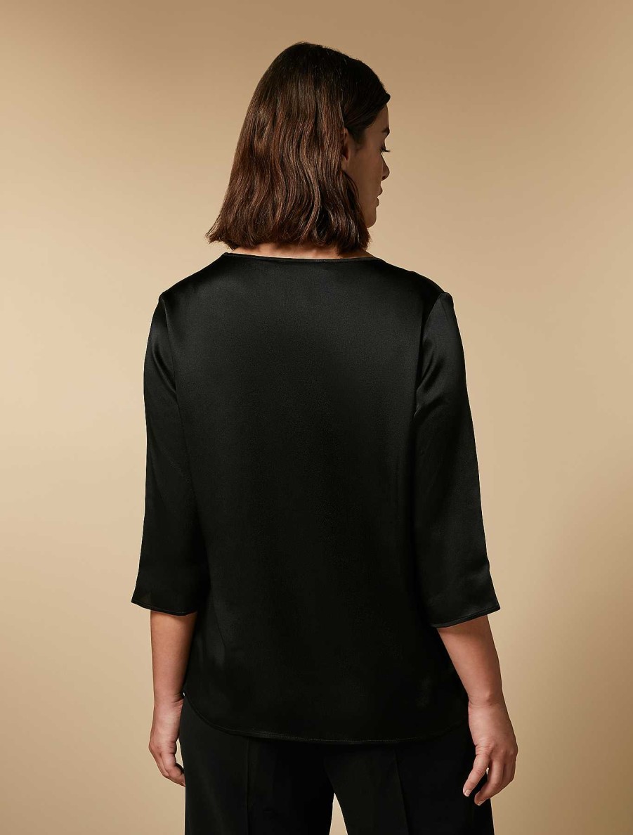 Blouses & Shirts | Marina Rinaldi Boxy Satin Blouse