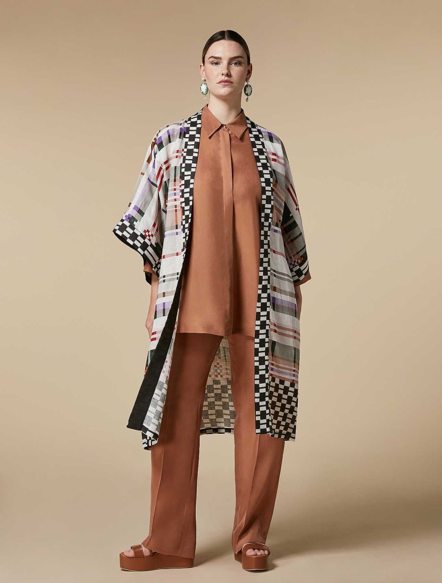 Blouses & Shirts | Marina Rinaldi Linen Kimono-Style Tunic