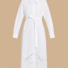 Dresses | Marina Rinaldi Embroidered Poplin Shirt Dress