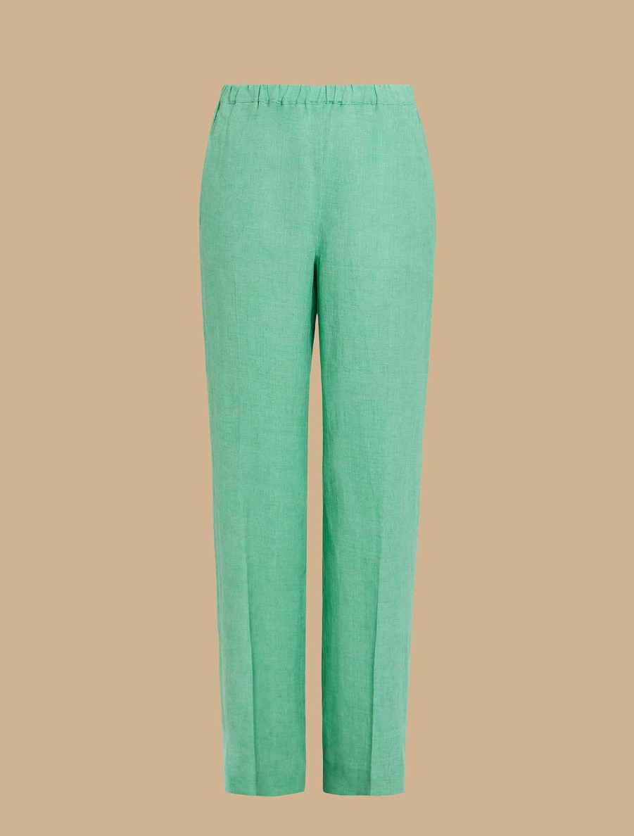 Trousers | Marina Rinaldi Lightweight Linen Trousers