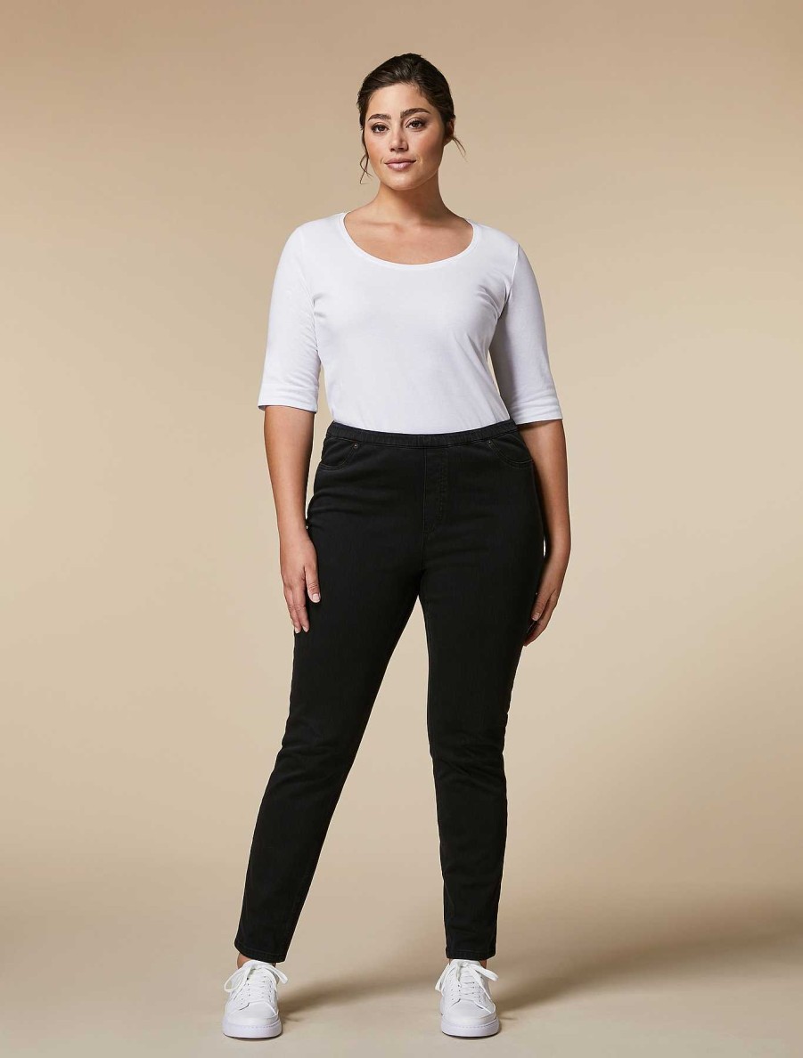 Essential | Marina Rinaldi Leggings-Fit Jersey Denim Jeans