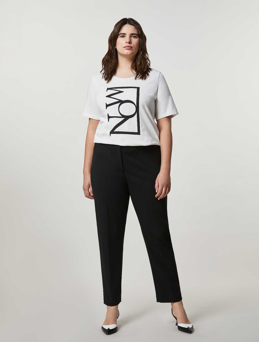 Trousers | Marina Rinaldi Scuba Jersey Slim Trousers