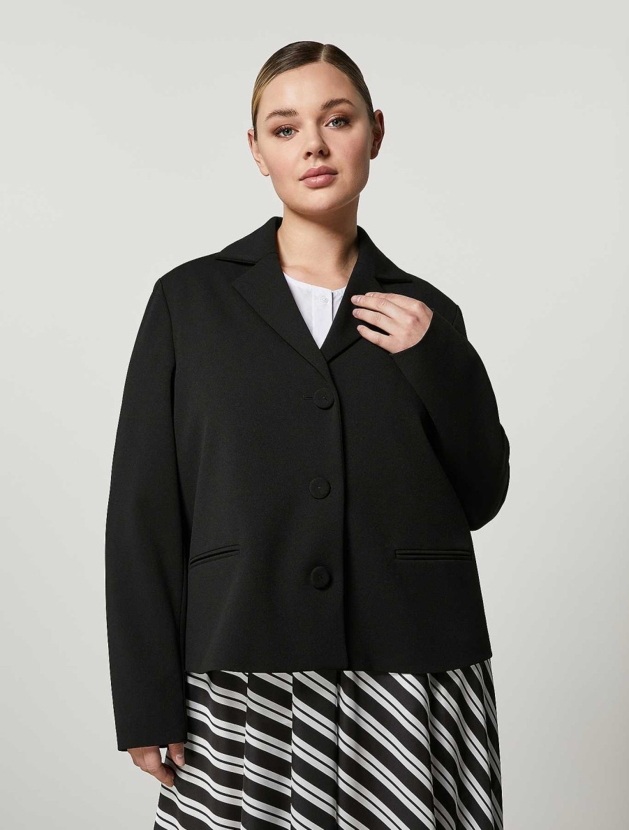 Jacket & Blazers | Marina Rinaldi Boxy-Fit Scuba Jersey Jacket