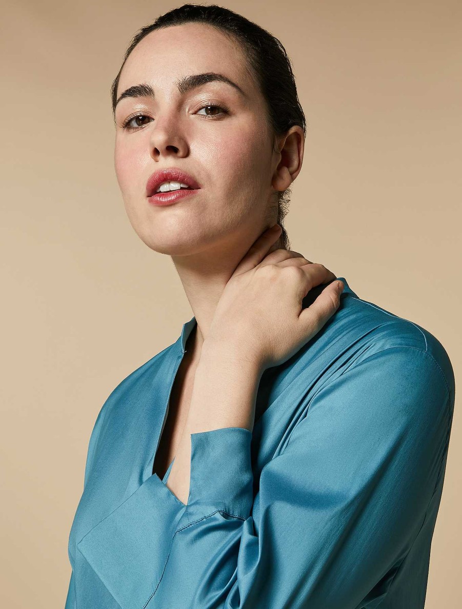 Blouses & Shirts | Marina Rinaldi Cotton-Blend Poplin Shirt