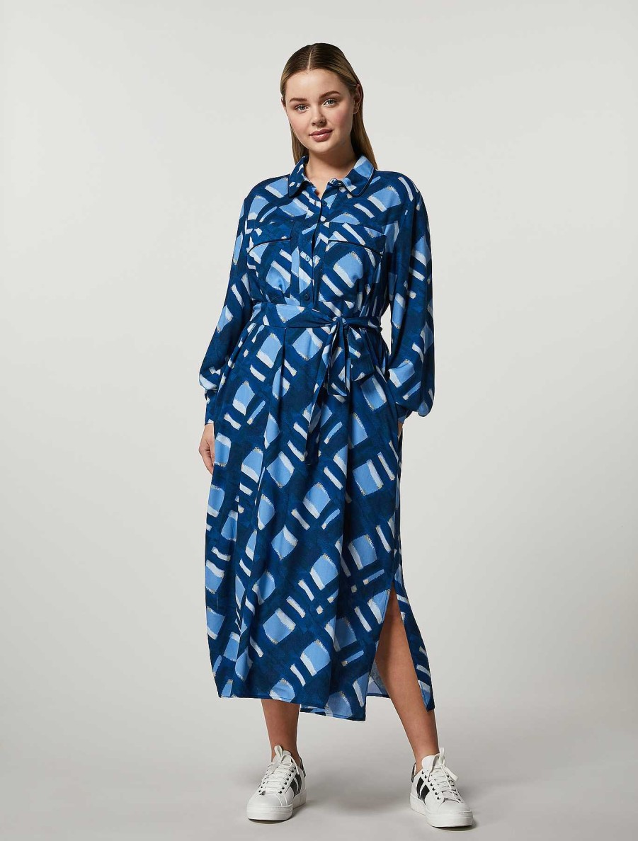 Dresses | Marina Rinaldi Viscose Canvas Dress