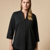 Blouses & Shirts | Marina Rinaldi Cotton-Blend Poplin Shirt