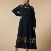 Dresses | Marina Rinaldi Embroidered Crepe Shirt Dress