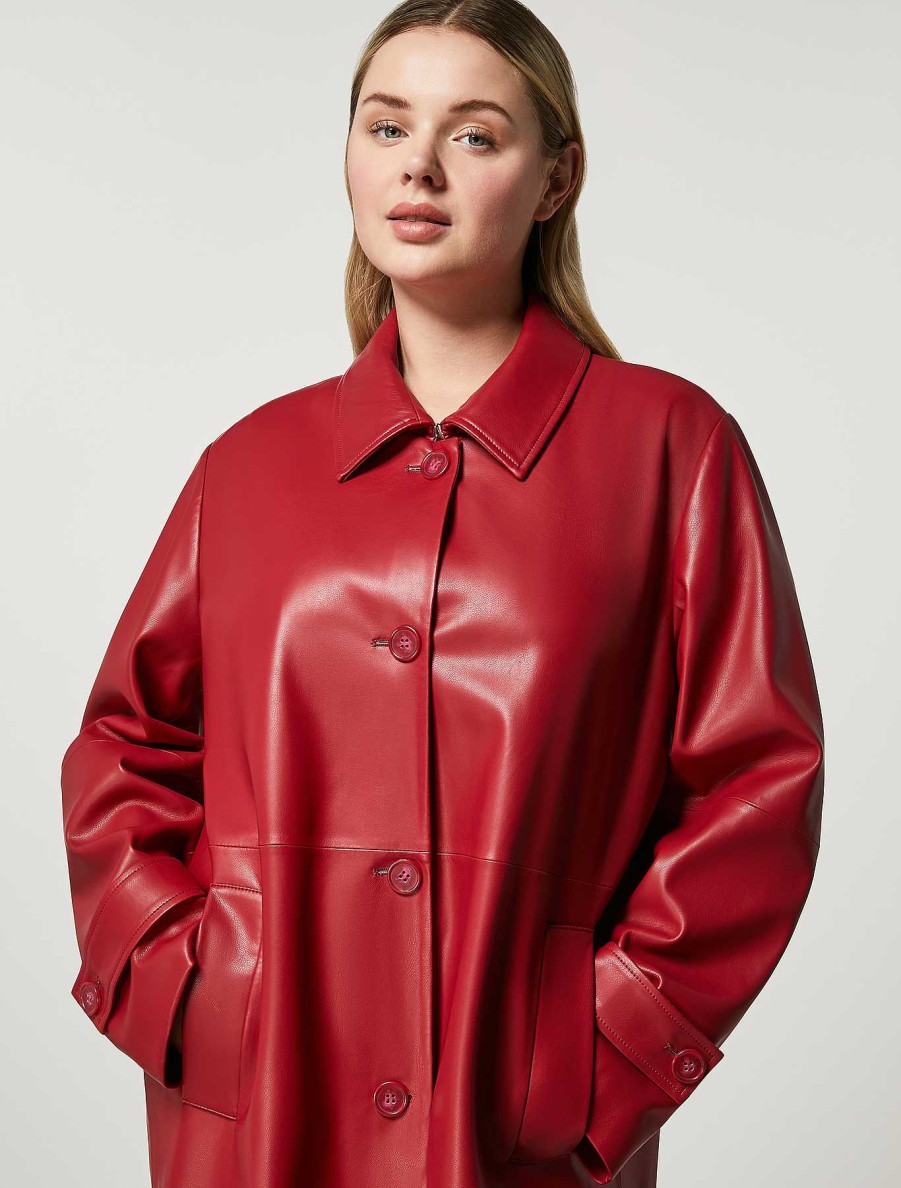 Coats & Trench Coats | Marina Rinaldi Coated Jersey Coat