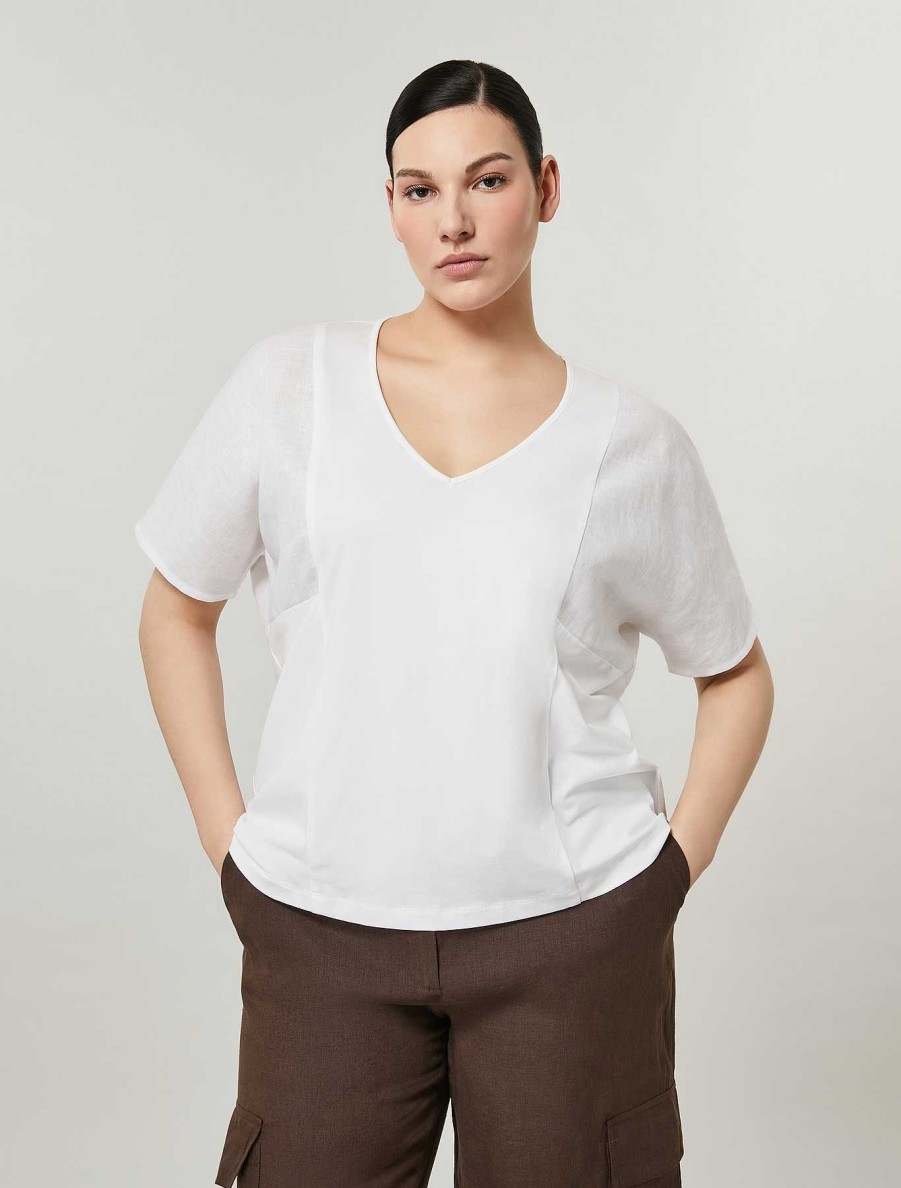 Tops & T-Shirts | Marina Rinaldi Cotton Jersey T-Shirt