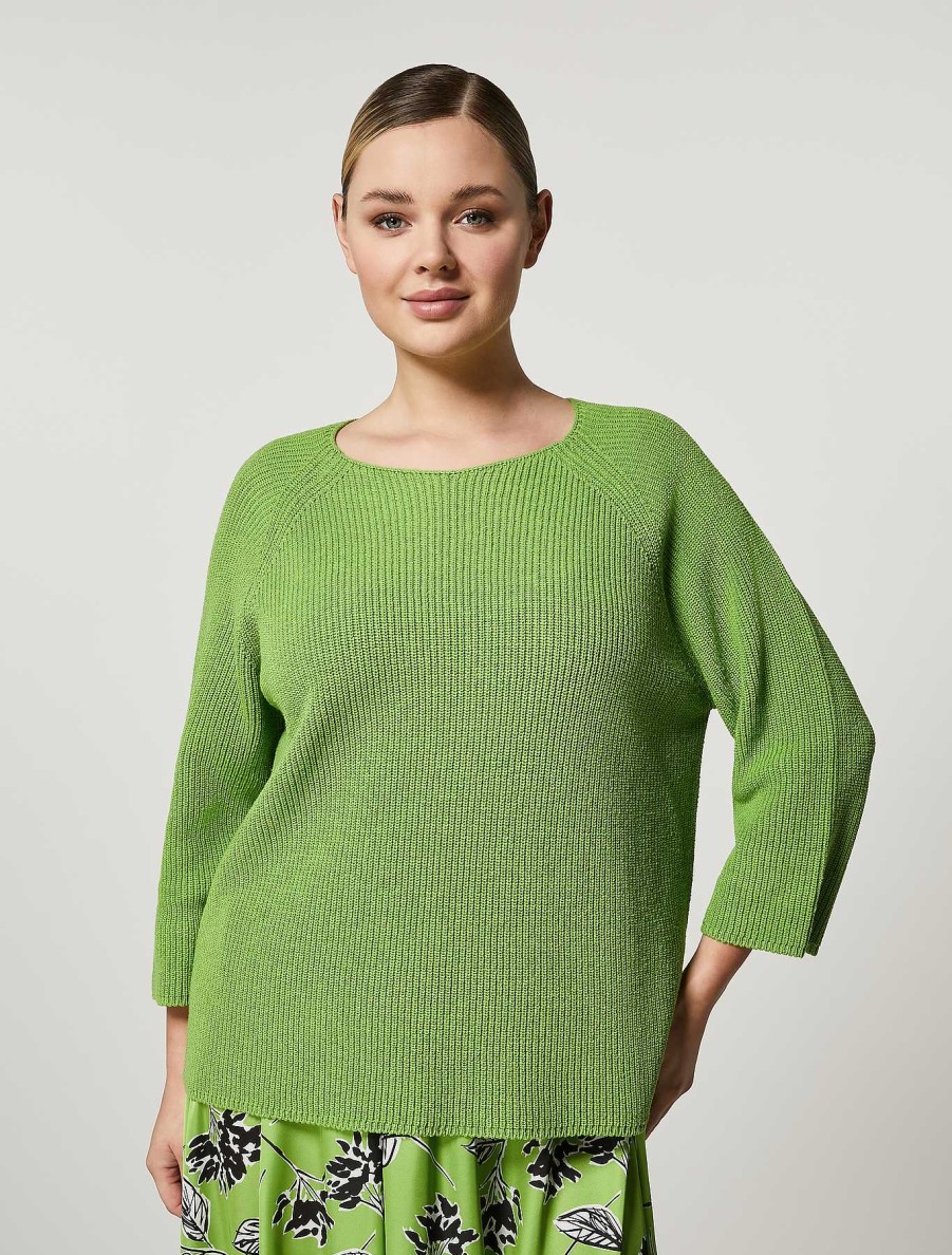 Knitwear | Marina Rinaldi Cotton-Blend Sweater