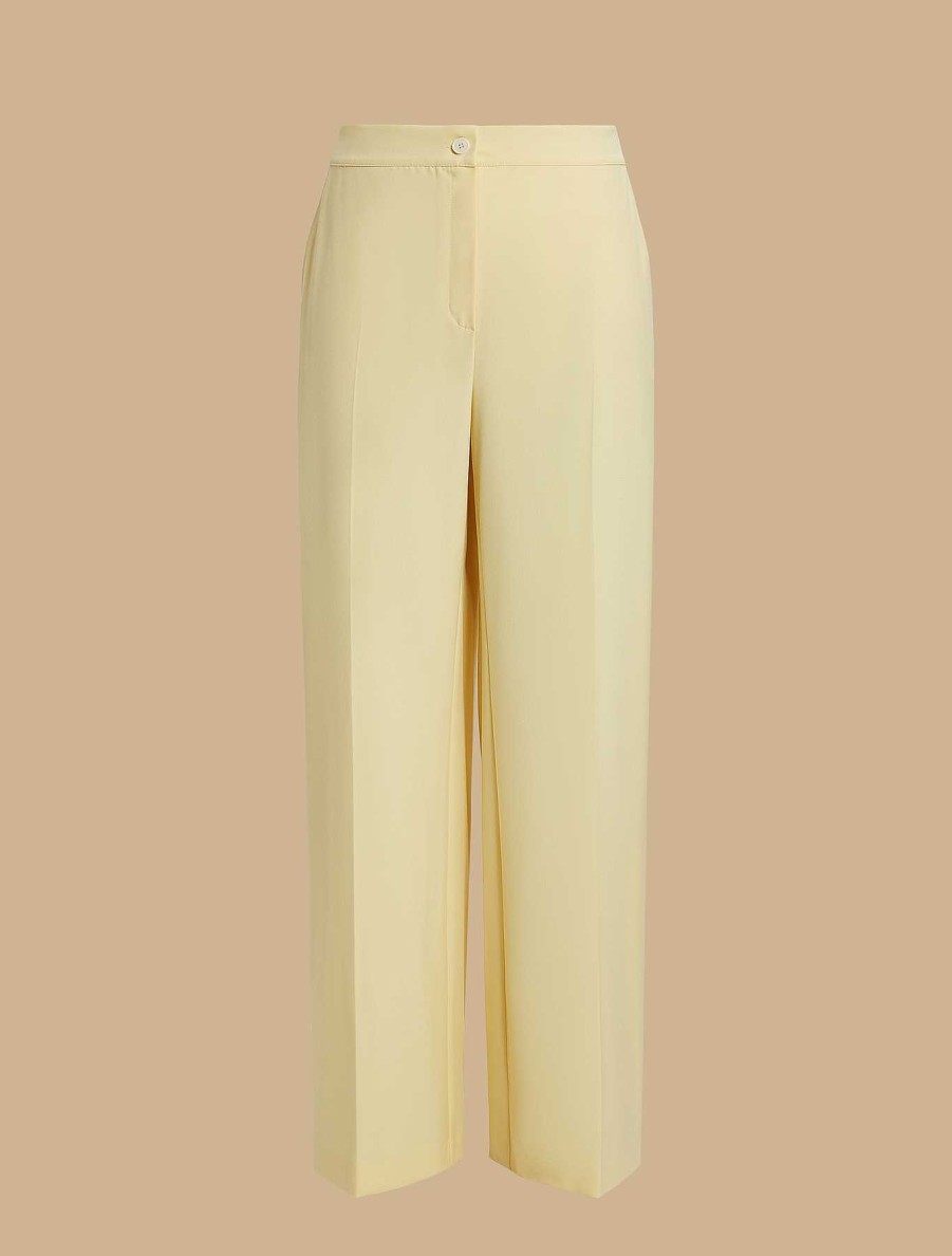 Trousers | Marina Rinaldi Wide-Leg Viscose-Blend Trousers