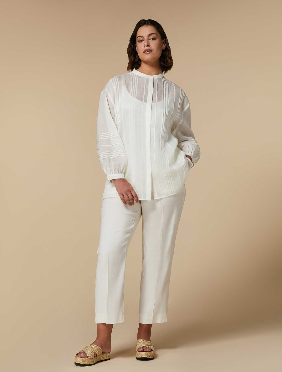 Trousers | Marina Rinaldi Linen And Cotton Trousers