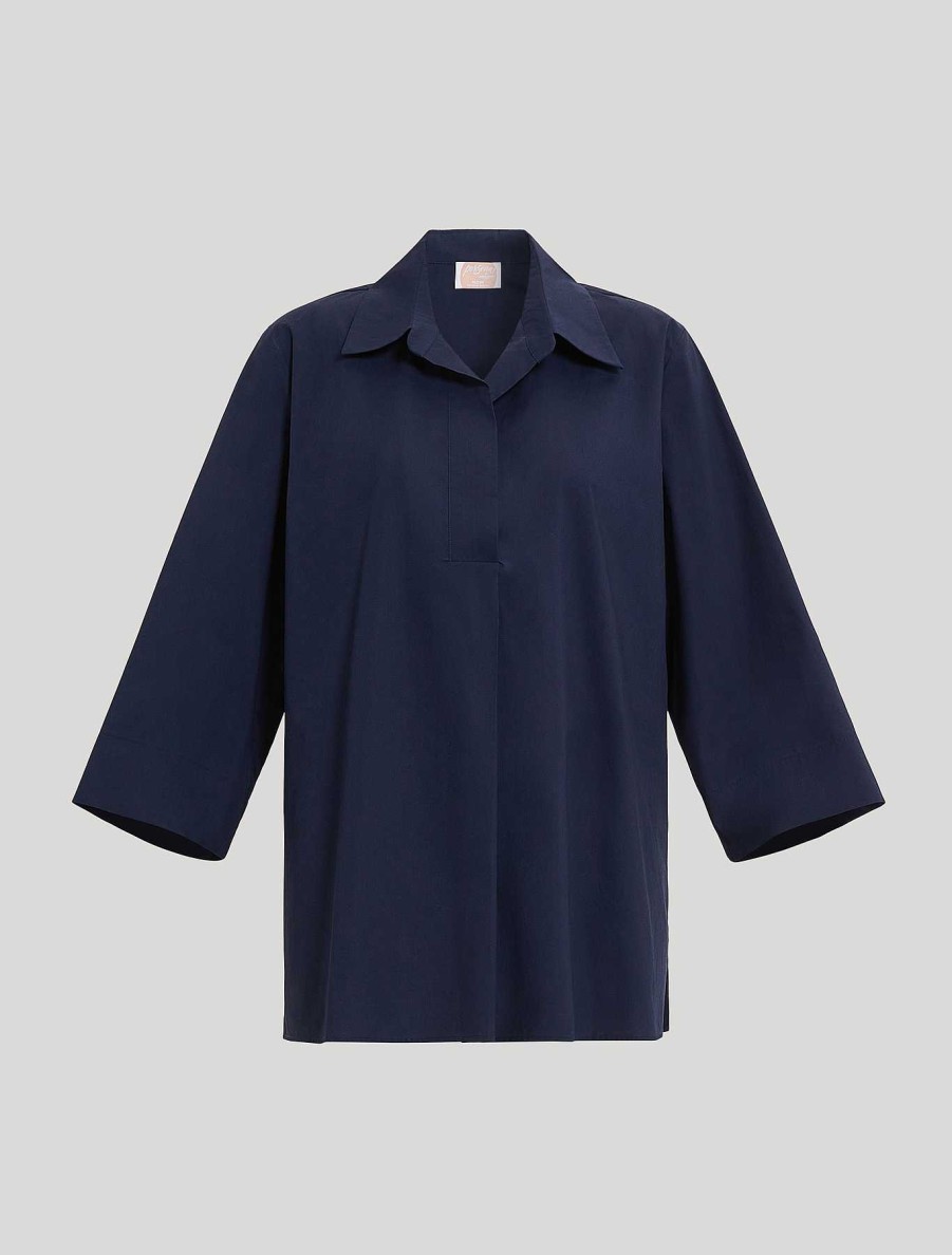 Blouses & Shirts | Marina Rinaldi Cotton Poplin Tunic