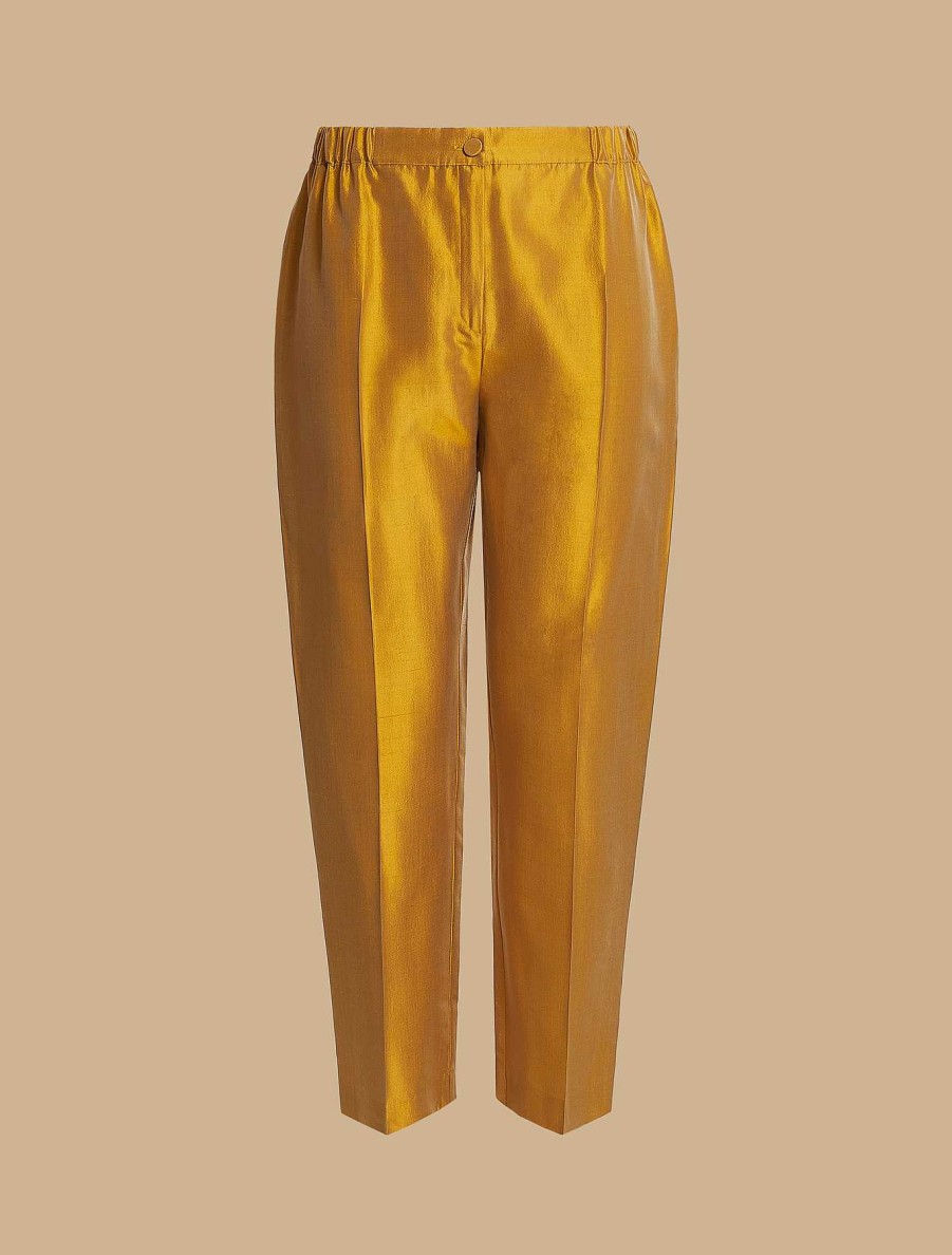 Formalwear | Marina Rinaldi Pure Silk Shantung Trousers