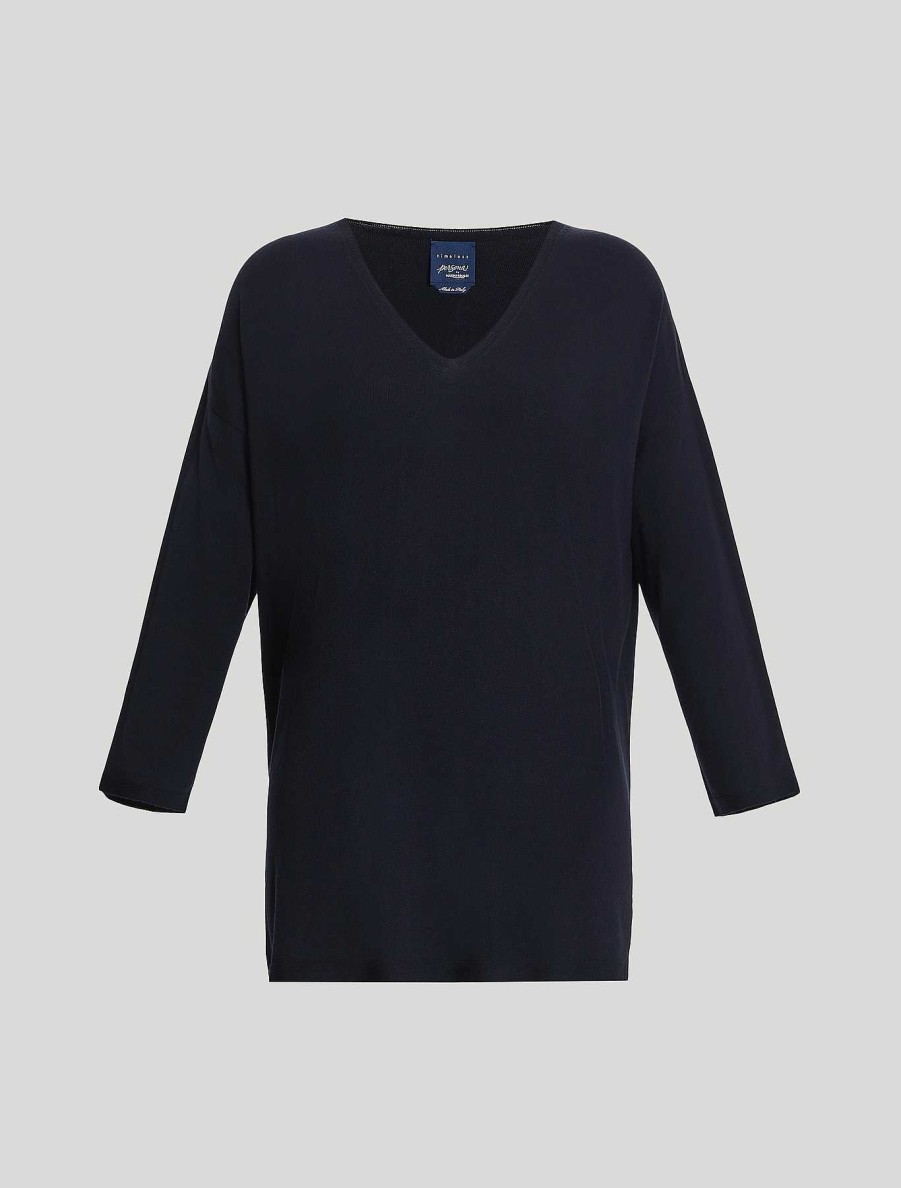 Knitwear | Marina Rinaldi Viscose Yarn Sweater