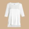 Tops & T-Shirts | Marina Rinaldi Silk And Jersey T-Shirt