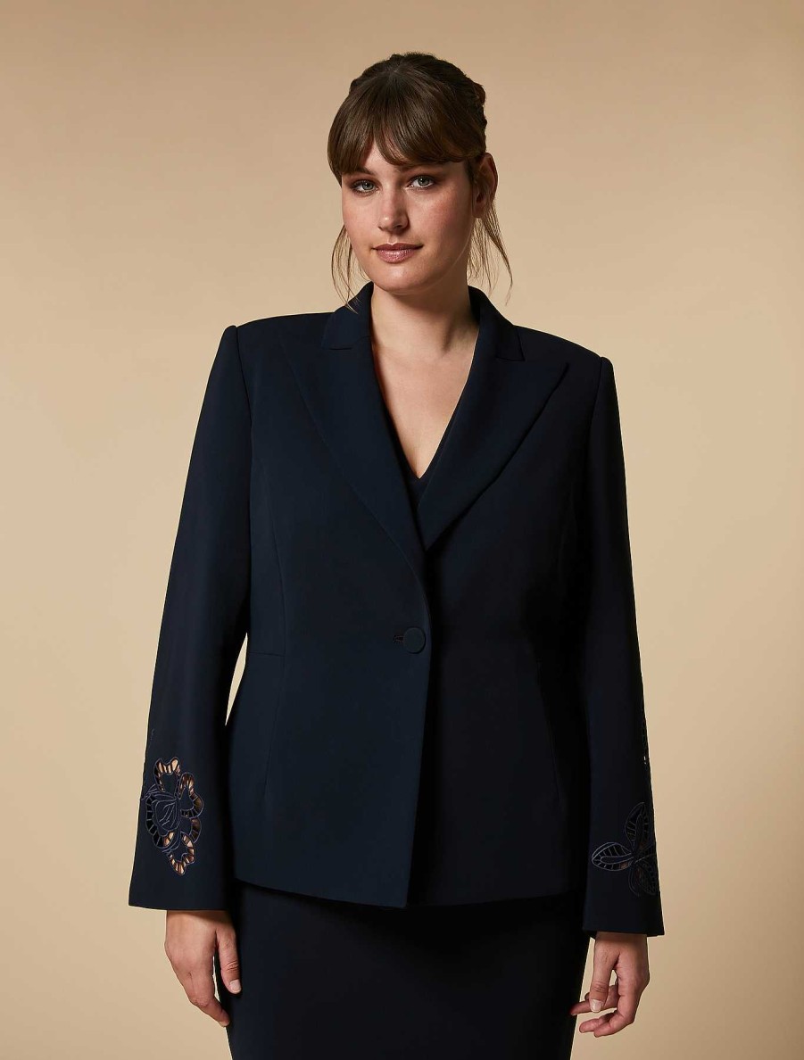 Formalwear | Marina Rinaldi Embroidered Triacetate Blazer Jacket