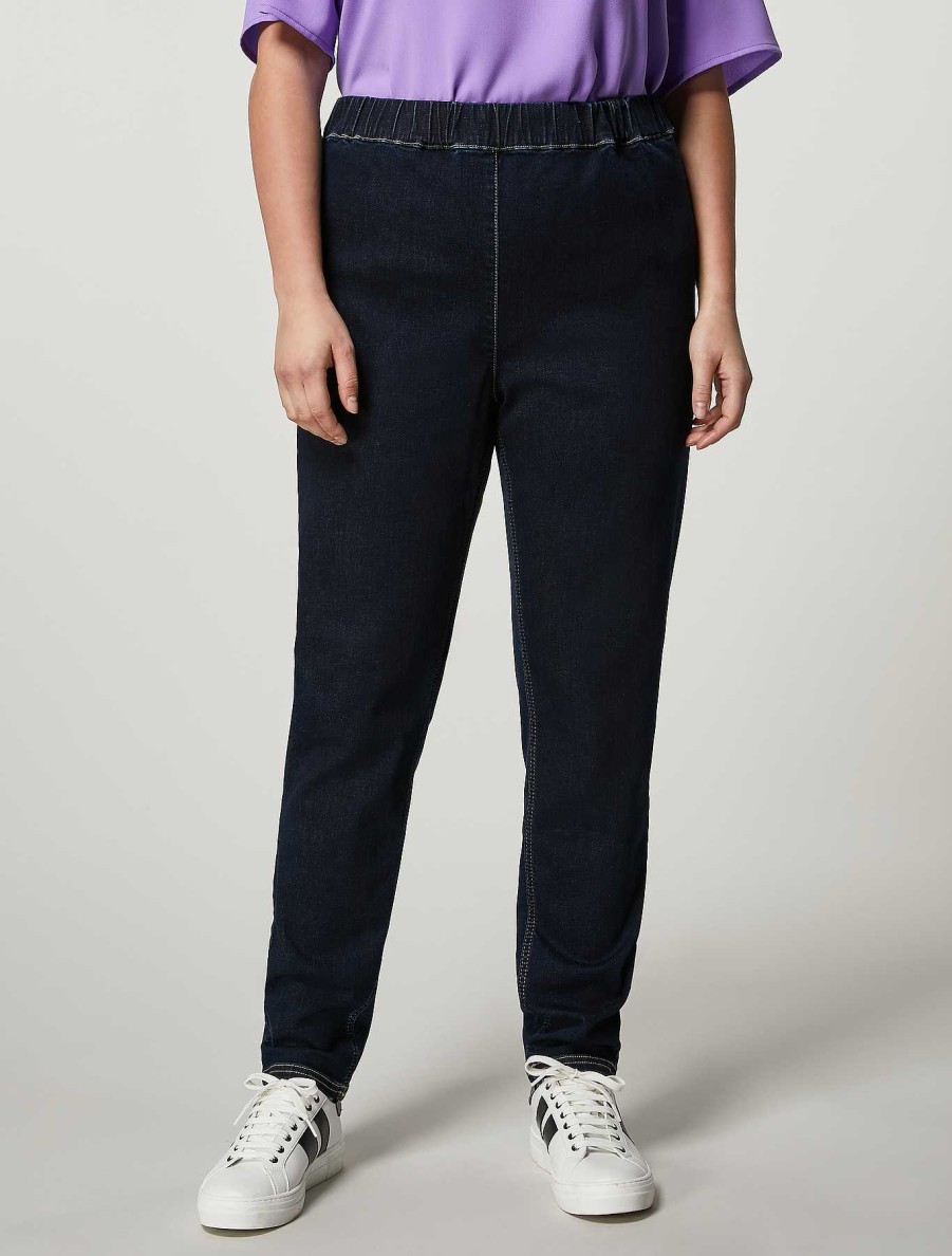 Trousers | Marina Rinaldi Stretch Denim Skinny Jeans