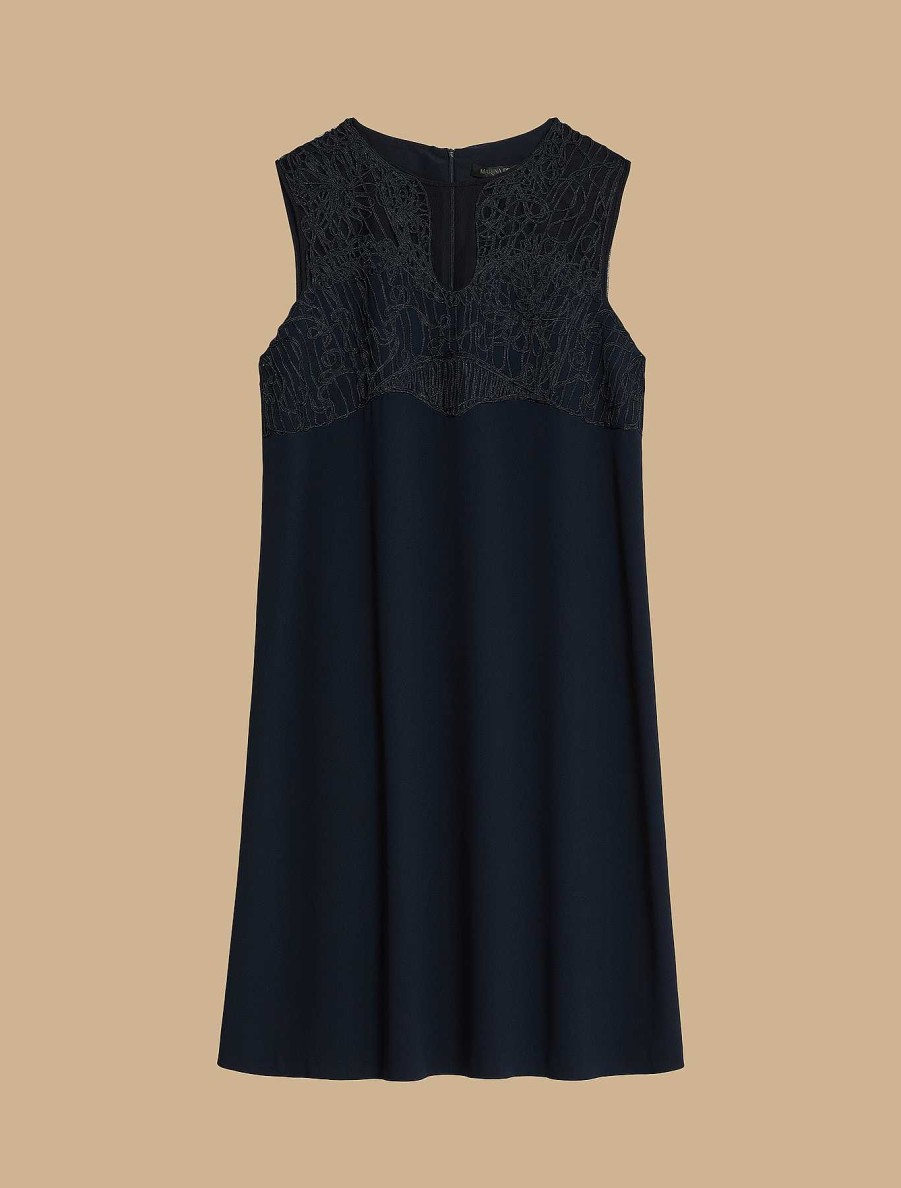 Formal Dresses | Marina Rinaldi Embroidered Crepe Dress