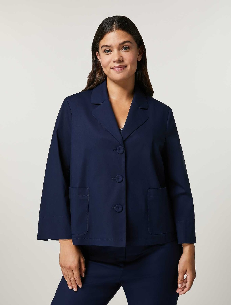 Jacket & Blazers | Marina Rinaldi Cotton Gabardine Jacket