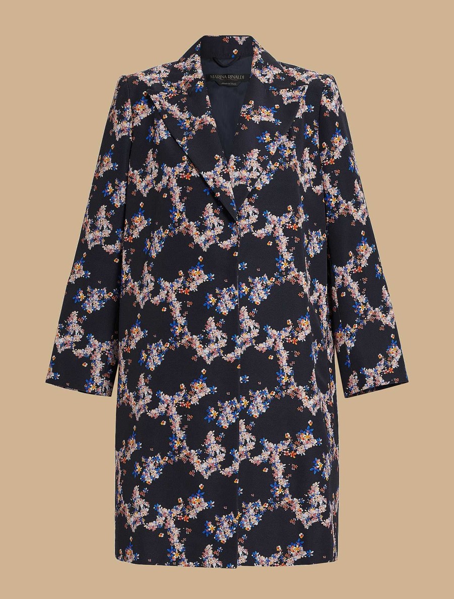 Coats & Trench Coats | Marina Rinaldi Printed Faille Duster Coat