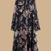 Dresses | Marina Rinaldi Long Printed Georgette Dress