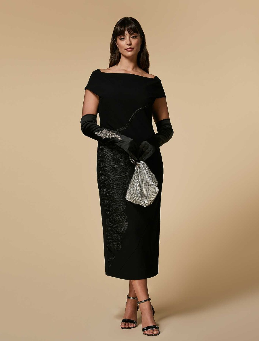 Formalwear | Marina Rinaldi Rhinestone-Adorned Satin Bag