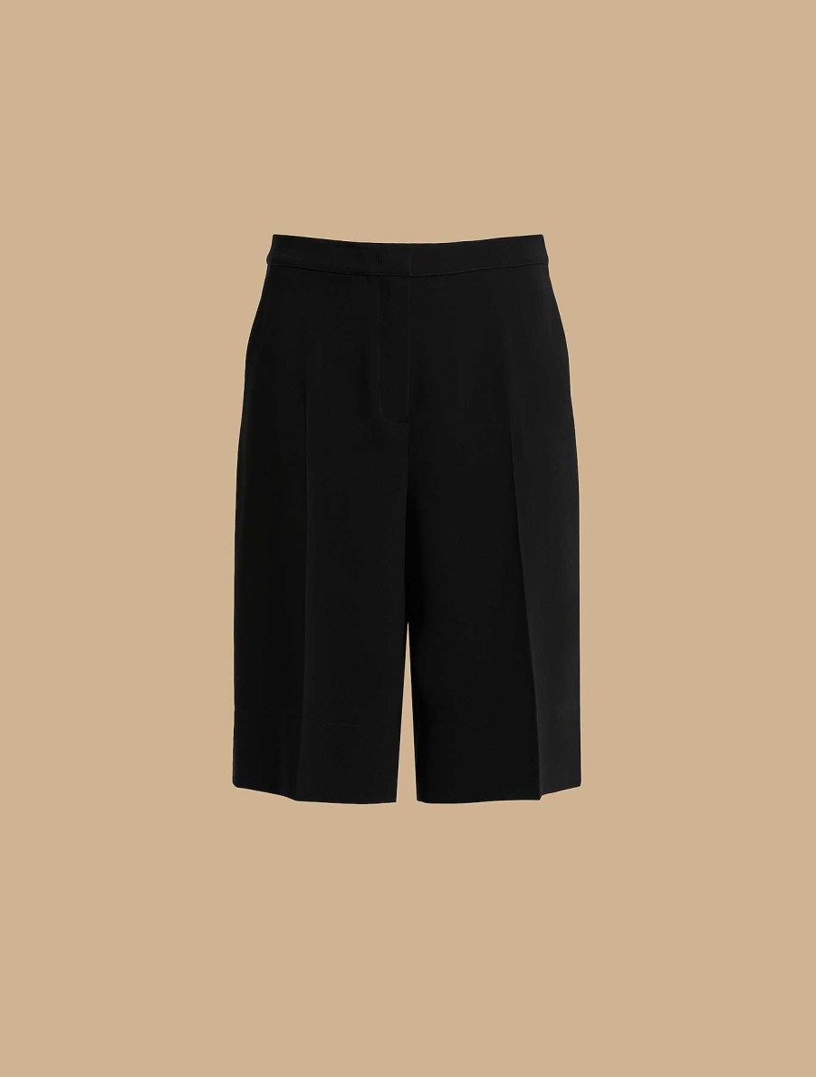 Trousers | Marina Rinaldi Triacetate Cady Bermuda Shorts