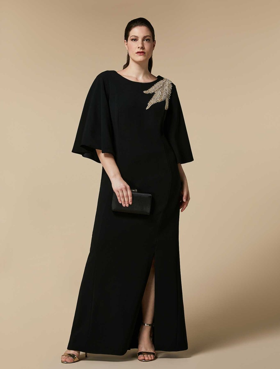 Formalwear | Marina Rinaldi Long Embroidered Cady Dress