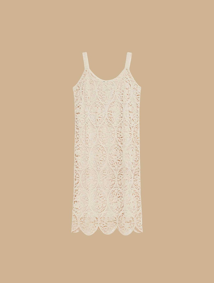 Knitwear | Marina Rinaldi Embroidered Cotton Dress